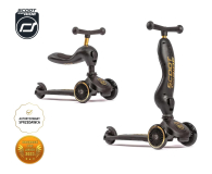 Scoot & Ride Highwaykick 1 Jeździk i hulajnoga 2w1 Black & Gold LE - 1021825 - zdjęcie 2